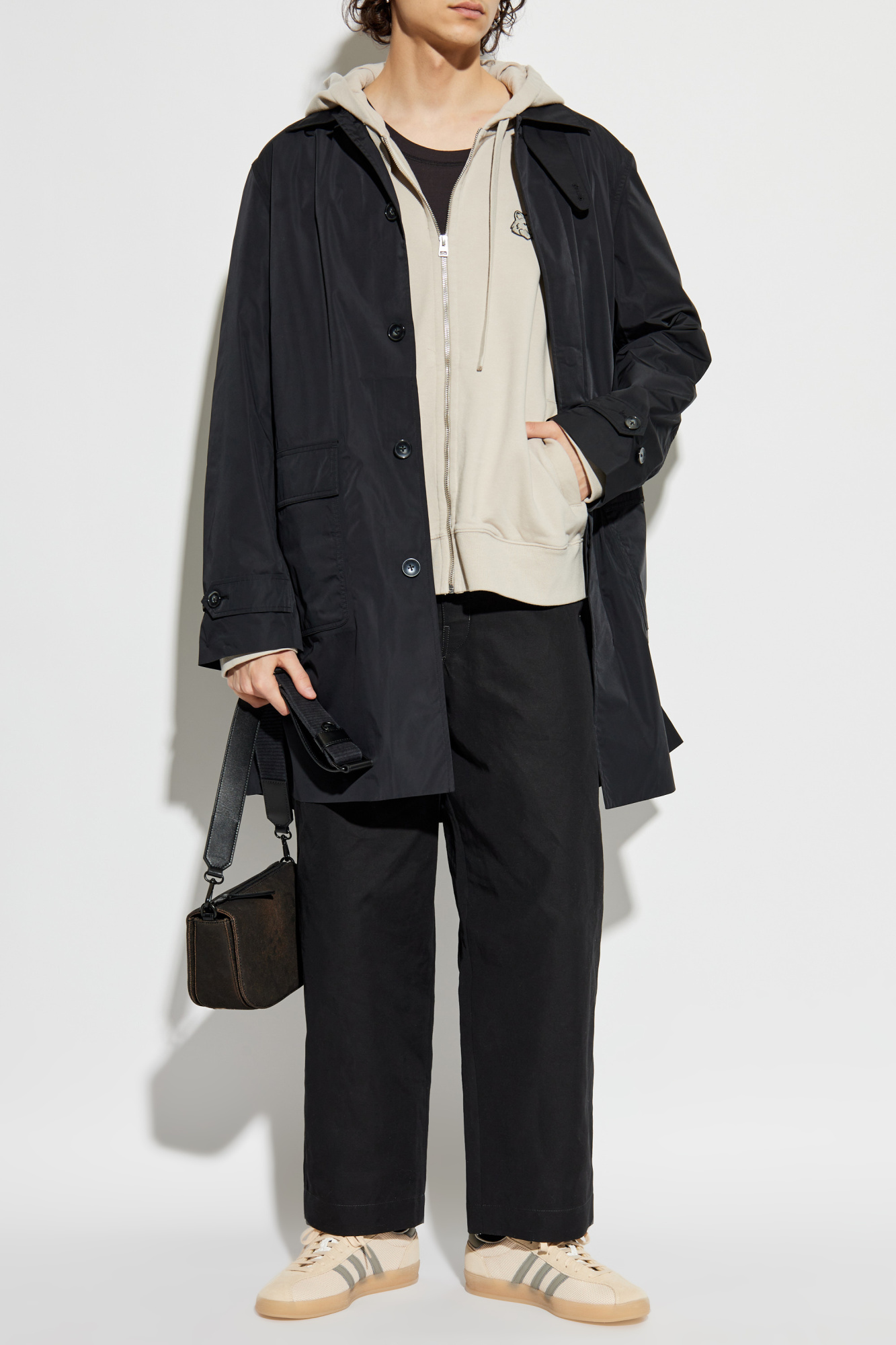 Maison Kitsuné Coat with logo | Men's Clothing | Vitkac